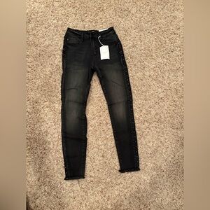 Kancan Black Studded Women's Skinny Jeans